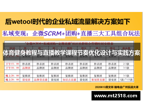 体育健身教程与直播教学课程节奏优化设计与实践方案